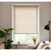 Store enrouleur salon jute fin motif beige