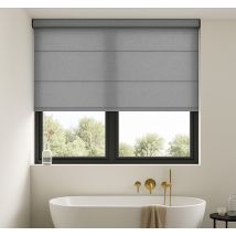 Estor enrollable baño minimalismo gris elegante
