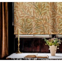 Estor estilo elegante hojas tonos beige