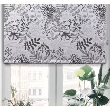 Estor enrollable cocina blanca estampado floral