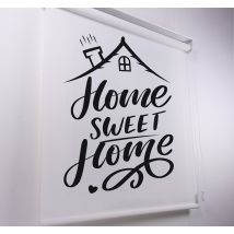 Store enrouleur salon texte noir home sweet home
