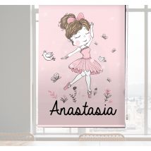 Estor habitación infantil bailarina con nombre