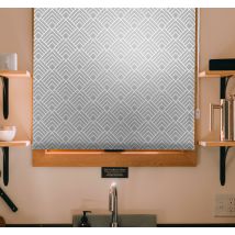 Store enrouleur cuisine nordique lignes zigzag gris