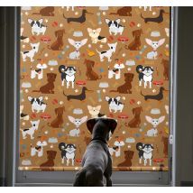Estor habitación infantil Patrón de diferentes perros lindos