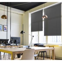 Store élégant Couleur unie gris anthracite