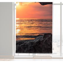 store original 3D couchée de soleil vue mer