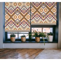 Store enrouleur motif diamants multicolores