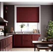 Store enrouleur cuisine rouge foncé