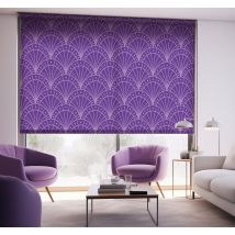 Store lilas salon élégant demi-cercles