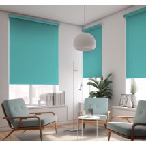 Store turquoise couleur unie