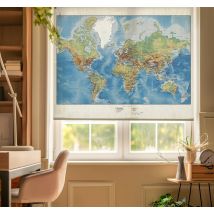 Store enrouleur carte du monde mercator