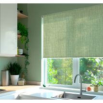 Store enrouleur cuisine vert effet lin