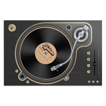 Set de table original motif disque vinyle