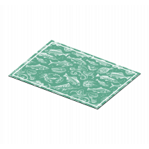 Set de table vert motif Croquis de poissons
