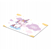 Set de table Licorne et nom personnalisable