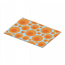 set de table design bois Soleil des années 70