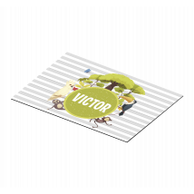 Set de table Animaux de la jungle prénom personnalisé