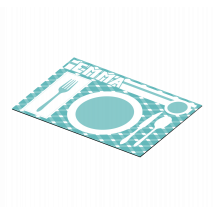 Set de table design avec nom Réglage de la plaque