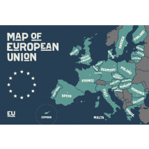 Set de table forme original Carte de l'union européenne