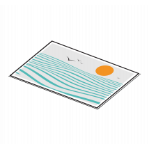 Set de table forme original Art abstrait de la mer