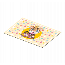 Set de table design pour enfant Tigre mignon pour fille avec nom