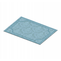 Set de table style baroque couleur bleue