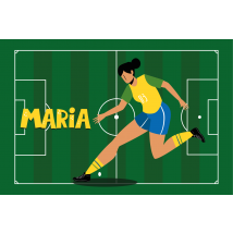 Set de table style football féminin et prénom