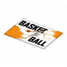 Set de table original avec un basketteur qui joue