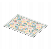 Set de table élégant losanges avec des fleurs