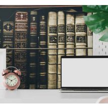 Papier peint design vintage Bibliothèque vintage