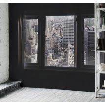 Papel pintado 3D ventanas vistas a Nueva York