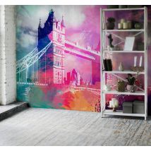 Fotomural London Tower Bridge Acuarela