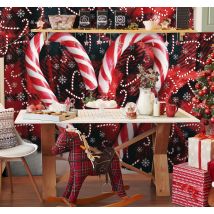 Tapisserie salon Bonbons de noël