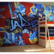 Mural personalizable Nombre personalizado de graffiti