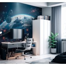 Tapisserie murale espace vaisseau spatial