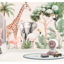 Tapisserie autres animaux paysage de savane
