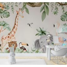 Tapisserie autres animaux savane des enfants