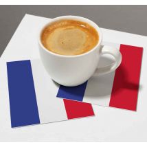 Pack de deux dessous de verres drapeau français