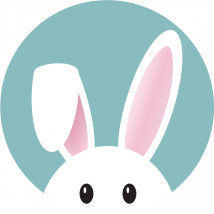 Dessous de verre tres moderne Lapin mignon