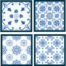 Dessous de verre style carrelage arabesque en pack