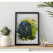 Affiche animaux aquarelle personnalisée