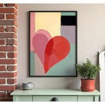 Poster photo réaliste peinture de coeur