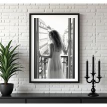 Poster photo réaliste dame dans une matinée