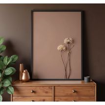 Poster minimaliste fleurs séchées