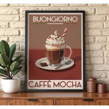Affiche vintage café mocha