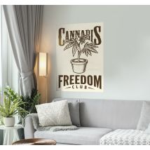Póster beige cannabis club