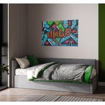 Poster mural prénom graffiti urbain