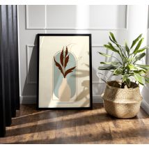 Poster mural dessin plante style boho