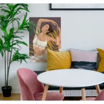 Poster avec une femme qui fait du Yoga