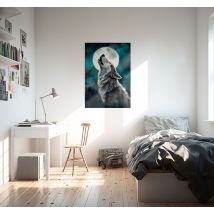 Poster d'un loup qui hurle
